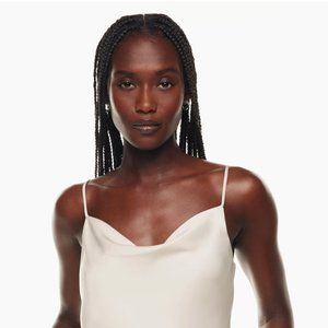 Aritzia Babaton Cowlneck Camisole Bark Brown size S